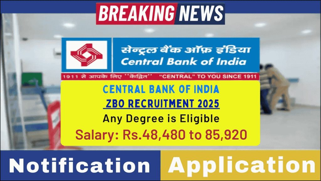 Central Bank of India Recruitment 2025, 260+ ZBO Posts, Key Highlights and Important Dates